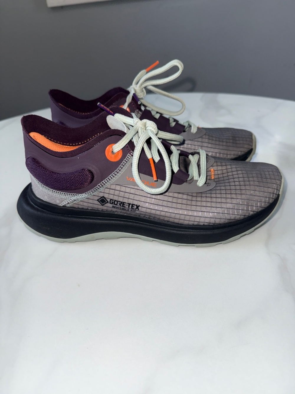 Vasque Trail Runner Sneaker in Purple with Orange Highlights